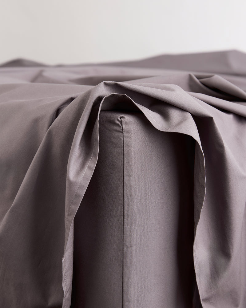 Graphite 100% Organic Cotton Fitted Sheet