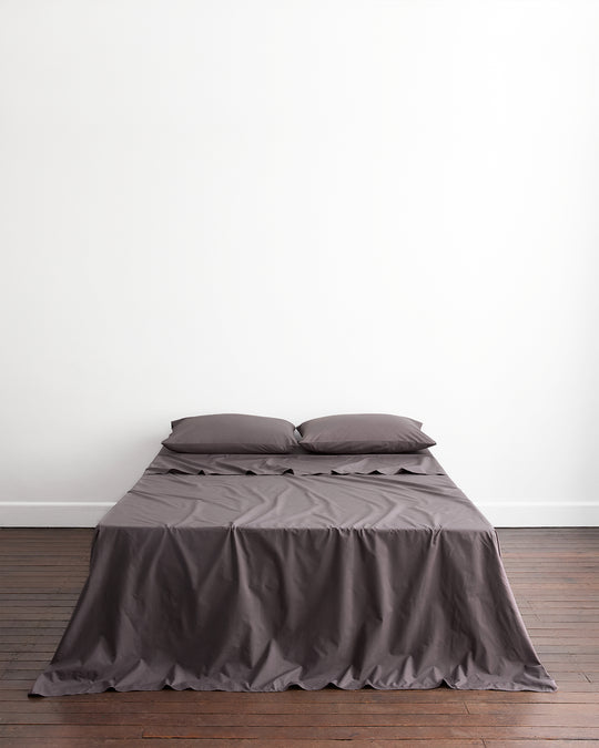 Graphite 100% Organic Cotton Flat Sheet
