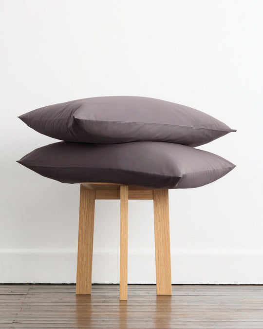 Graphite 100% Organic Cotton Pillowcases (Set of Two)