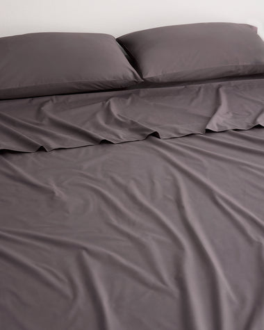Graphite 100% Organic Cotton Fitted Sheet