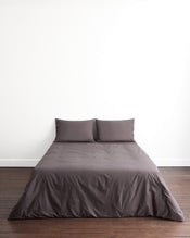 Graphite 100% Organic Cotton Duvet Cover - view