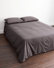 Graphite 100% Organic Cotton Duvet Cover - view