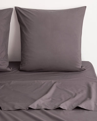 Graphite 100% Organic Cotton European Pillowcases (Set of Two)