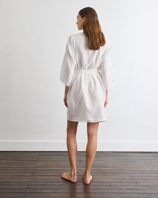 Cabana Short Robe in White