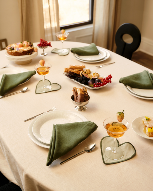 Crème French Flax Linen Tablecloth