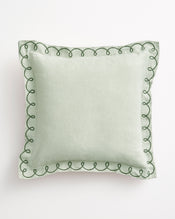 Sage & Olive 100% French Flax Linen Swirl Cushion Cover - view