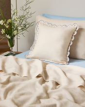Crème & Coast 100% French Flax Linen Arch Cushion Cover - view