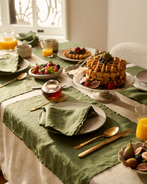 Oatmeal 100% French Flax Linen Tablecloth