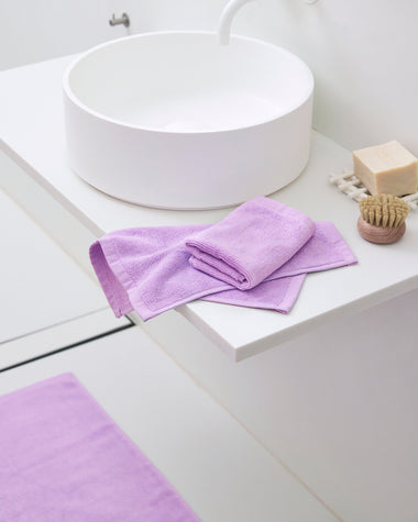Violet 100% Cotton Terry Face Washers (Set of Two)