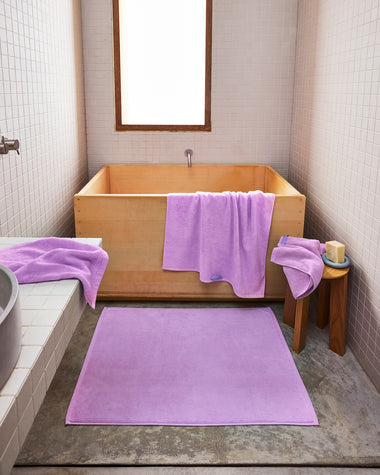 Violet 100% Cotton Terry Bath Mat