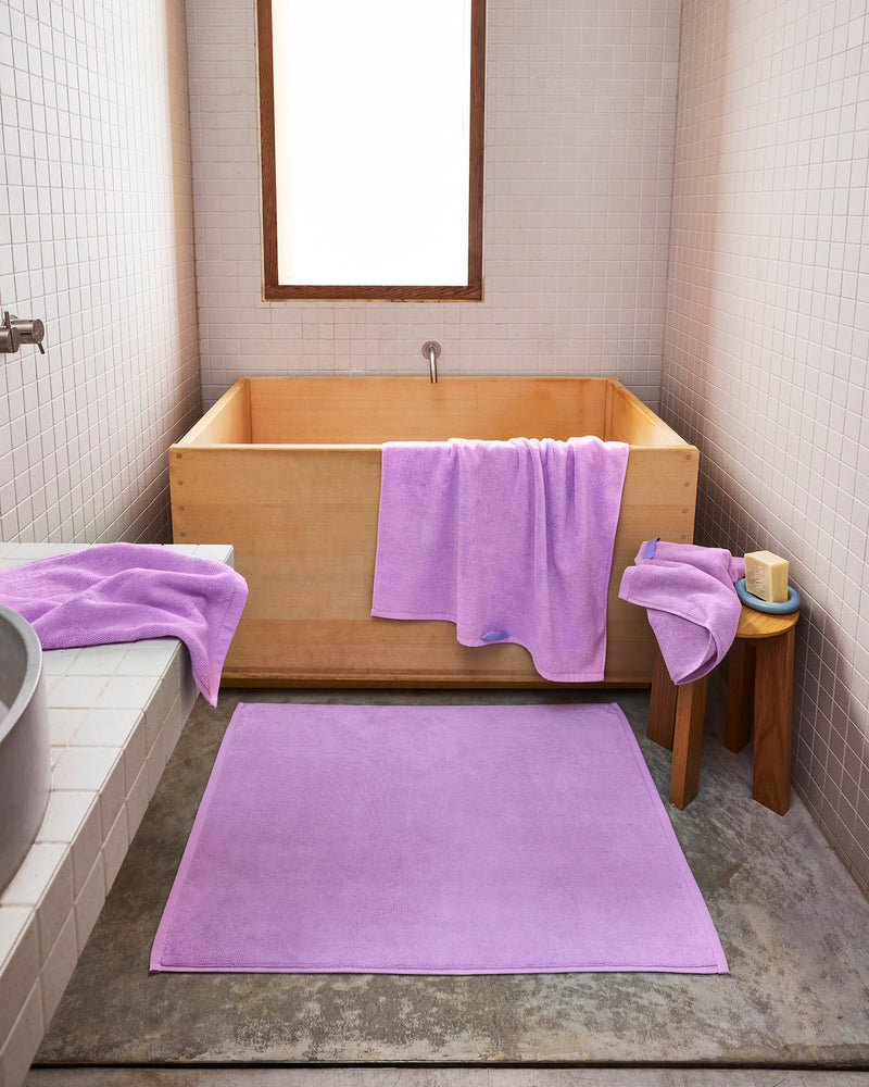 Violet 100% Cotton Terry Bath Mat