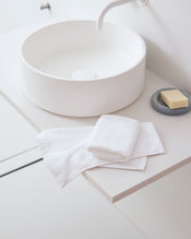 Crisp White 100% Cotton Terry Face Washers (Set of Two) - view