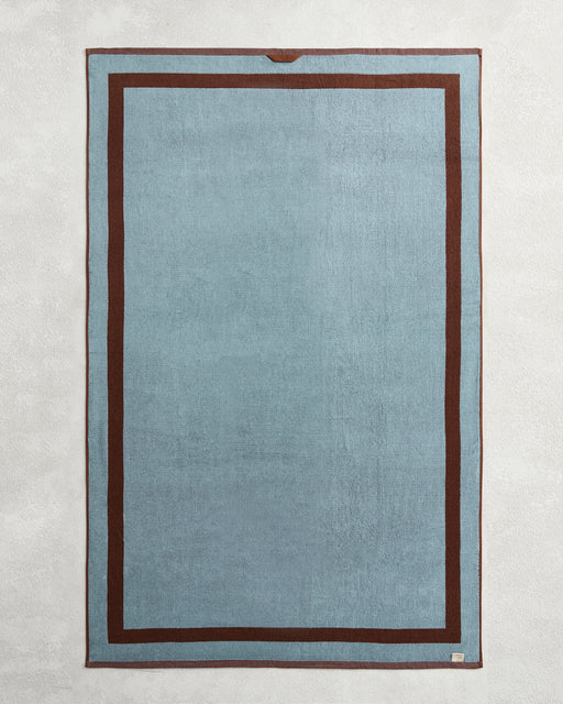 Cacao & Lagoon Two-Toned 100% Cotton Terry Bath Sheet