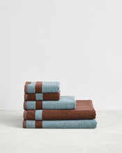 Cacao & Lagoon Two-Toned 100% Cotton Terry Bath Sheet Bundle - view
