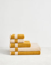 Crème & Turmeric Two-Toned 100% Cotton Terry Bath Sheet Bundle - view