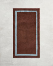 Cacao & Lagoon Two-Toned 100% Cotton Terry Bath Towel - view