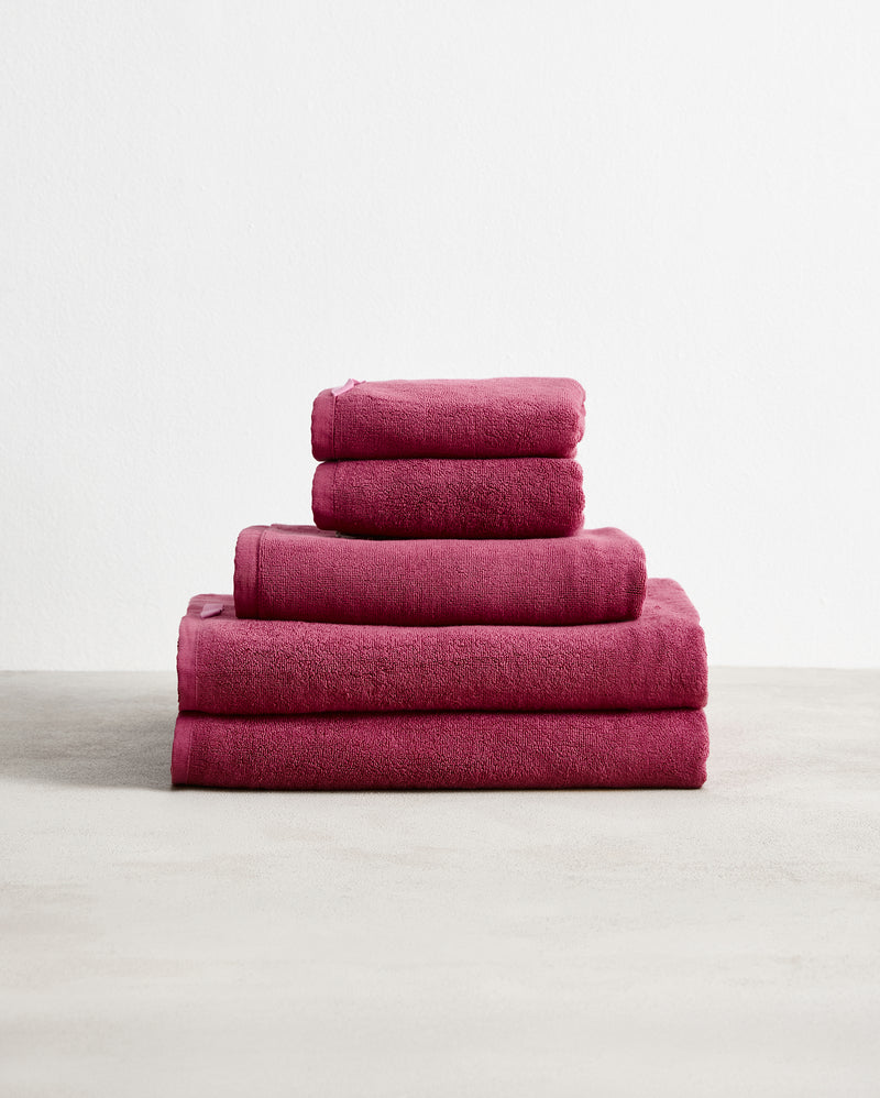 Berry 100% Cotton Terry Bath Towel Bundle