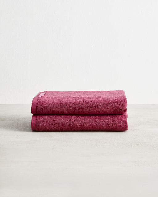 Berry 100% Cotton Terry Bath Towels (Set of Two)