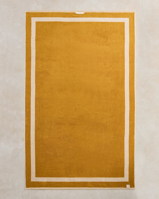 Crème & Turmeric Two-Toned Bath Sheet