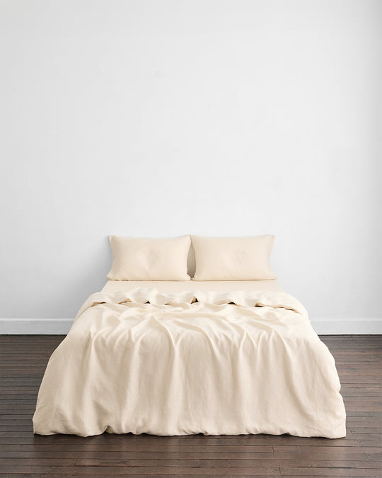 Crème 100% French Flax Linen Pillowcases (Set of Two)