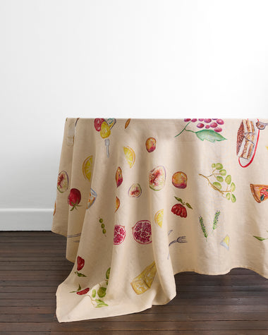 La Tavola 100% French Flax Linen Tablecloth