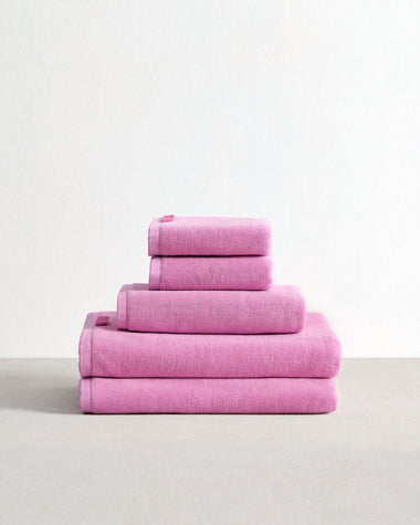 Bubblegum 100% Cotton Terry Bath Sheet Bundle