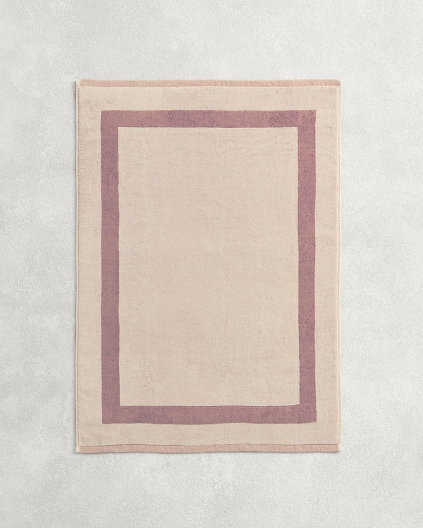 Lavender & Crème Two-Toned 100% Cotton Terry Bath Mat