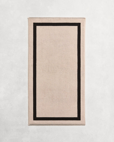 Oatmeal & Charcoal Two-Toned 100% Cotton Terry Bath Towel