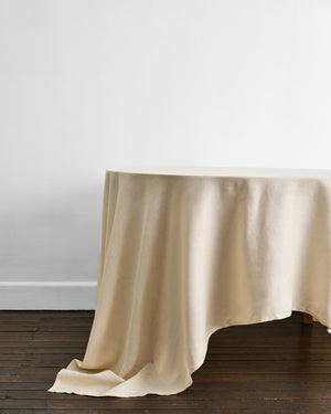 Crème French Flax Linen Tablecloth