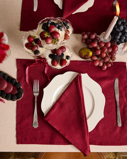 Crème French Flax Linen Tablecloth