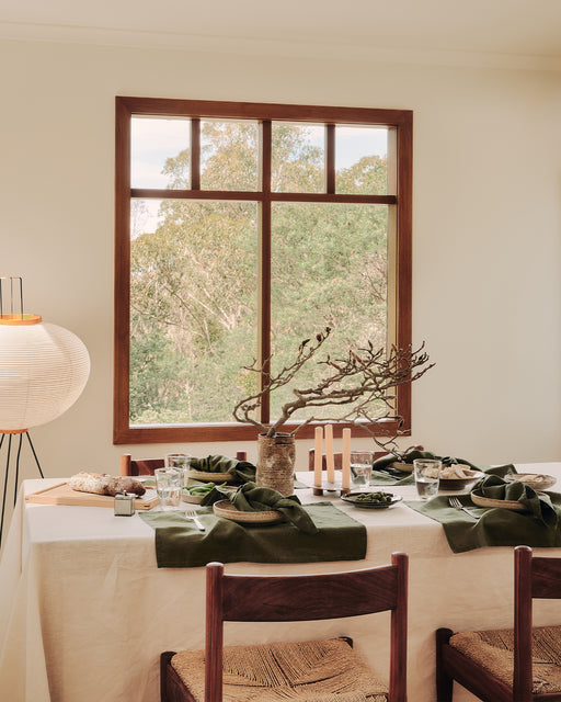 Crème French Flax Linen Tablecloth