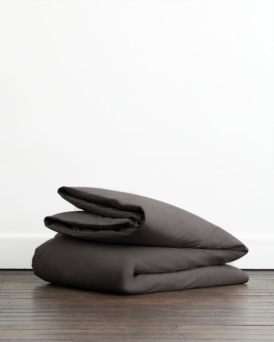 Graphite 100% Organic Cotton Duvet Cover