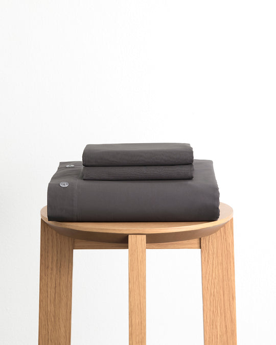Graphite 100% Organic Cotton Duvet Cover Set