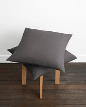 Graphite 100% Organic Cotton European Pillowcases (Set of Two) - view