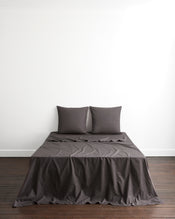 Graphite 100% Organic Cotton European Pillowcases (Set of Two) - view