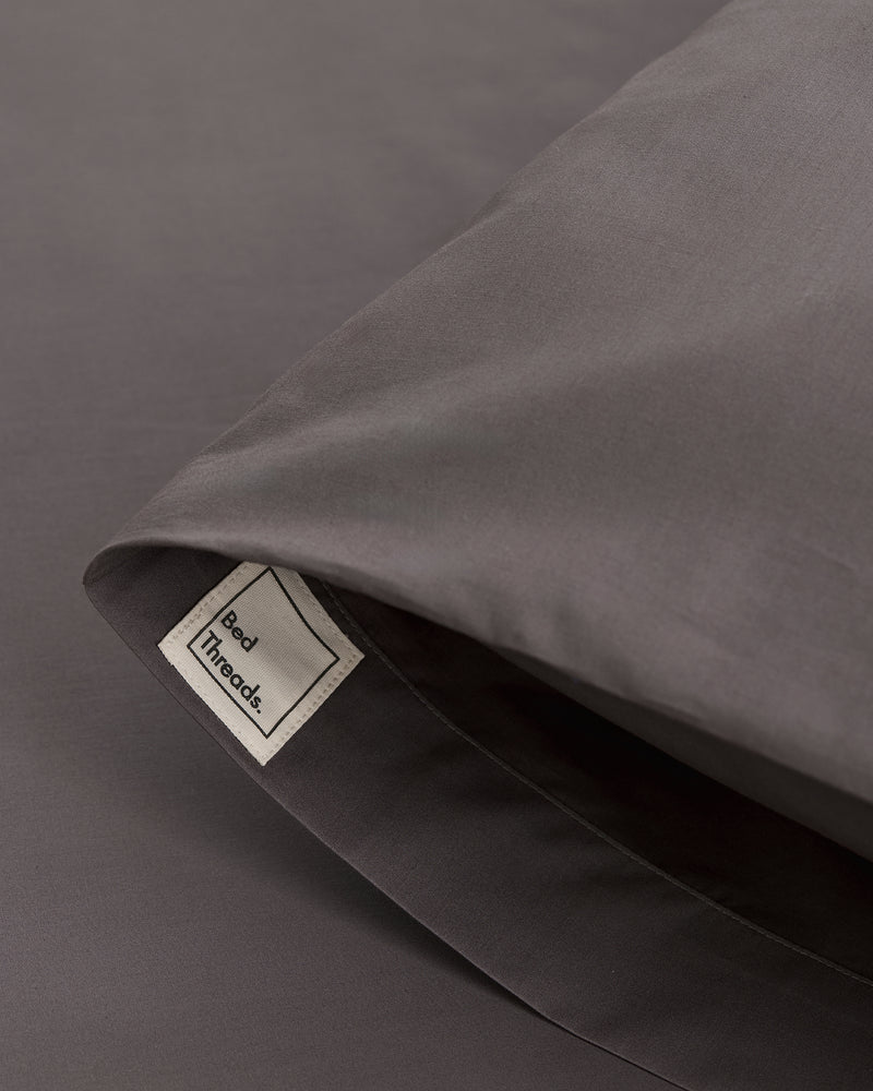 Graphite 100% Organic Cotton Pillowcases (Set of Two)