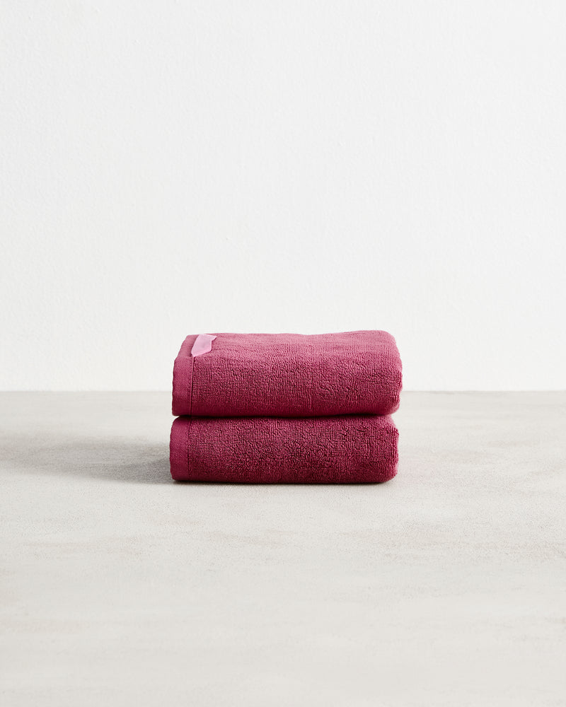 Berry 100% Cotton Terry Hand Towels (Set of Two)