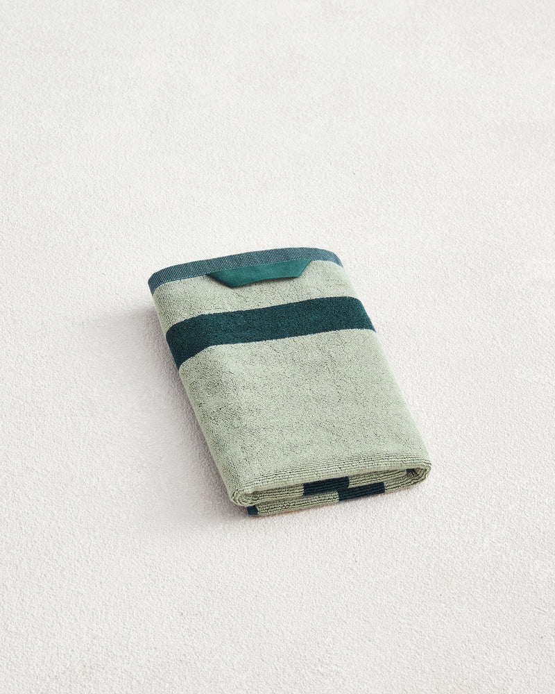 Forest & Sage Two-Toned 100% Cotton Terry Hand Towel