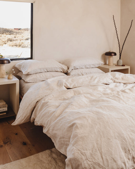 Oatmeal 100% French Flax Linen King Pillowcases (Set of Two)