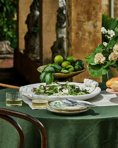 Olive 100% French Flax Linen Tablecloth