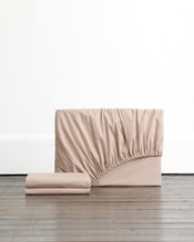 Oyster 100% Organic Cotton Fitted Sheet Set - view