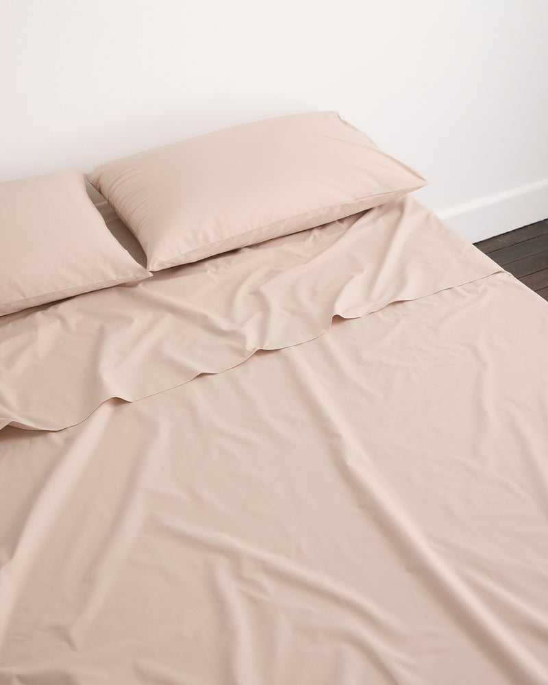 Oyster 100% Organic Cotton Flat Sheet