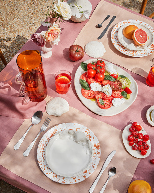 Pink Clay 100% French Flax Linen Tablecloth