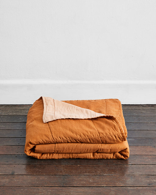 Terracotta & Rust Two-Tone Quilt