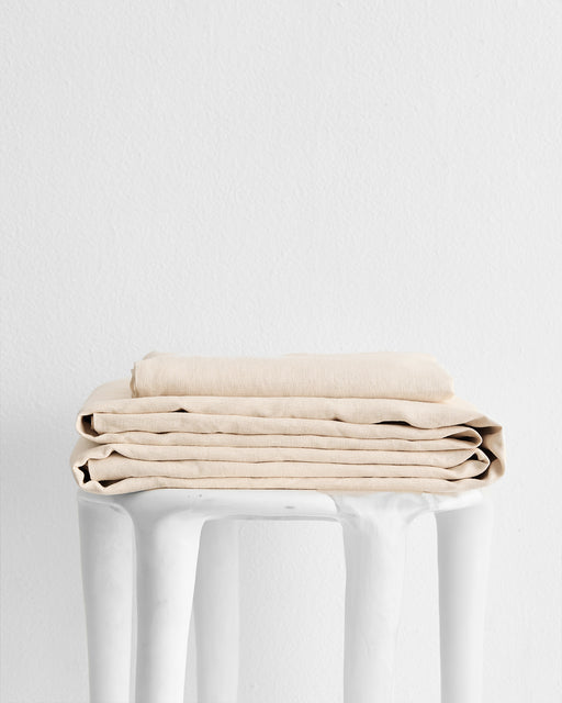 Crème 100% French Flax Linen Sheet Set