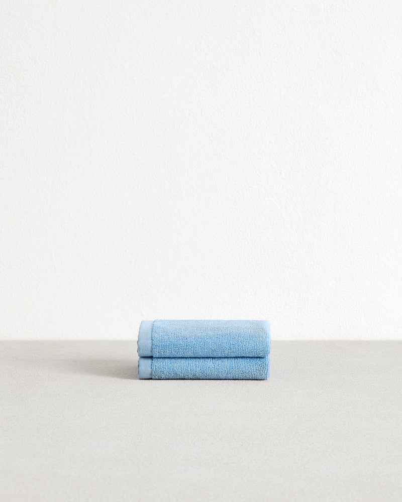 Sky 100% Cotton Terry Face Washers (Set of Two)