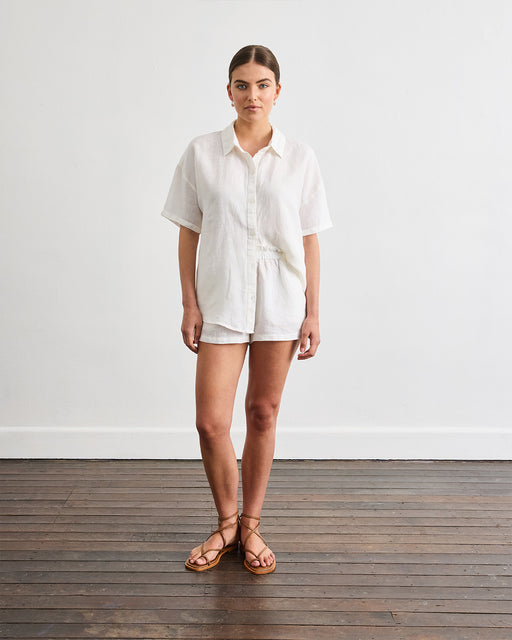 Marina Short Sleeve Shirt in White