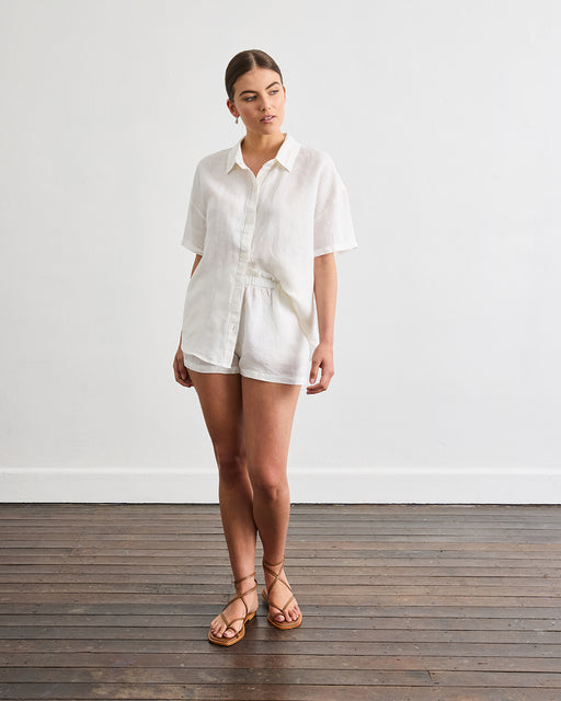 Marina Short Sleeve Shirt in White