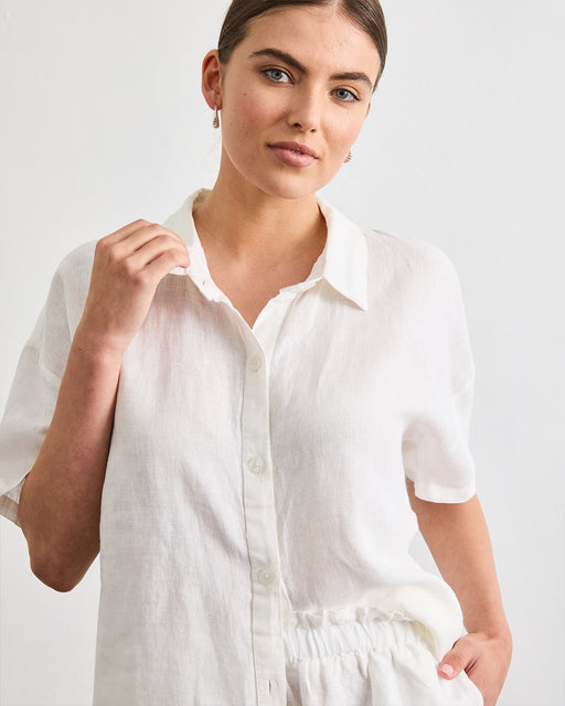 Marina Short Sleeve Shirt in White