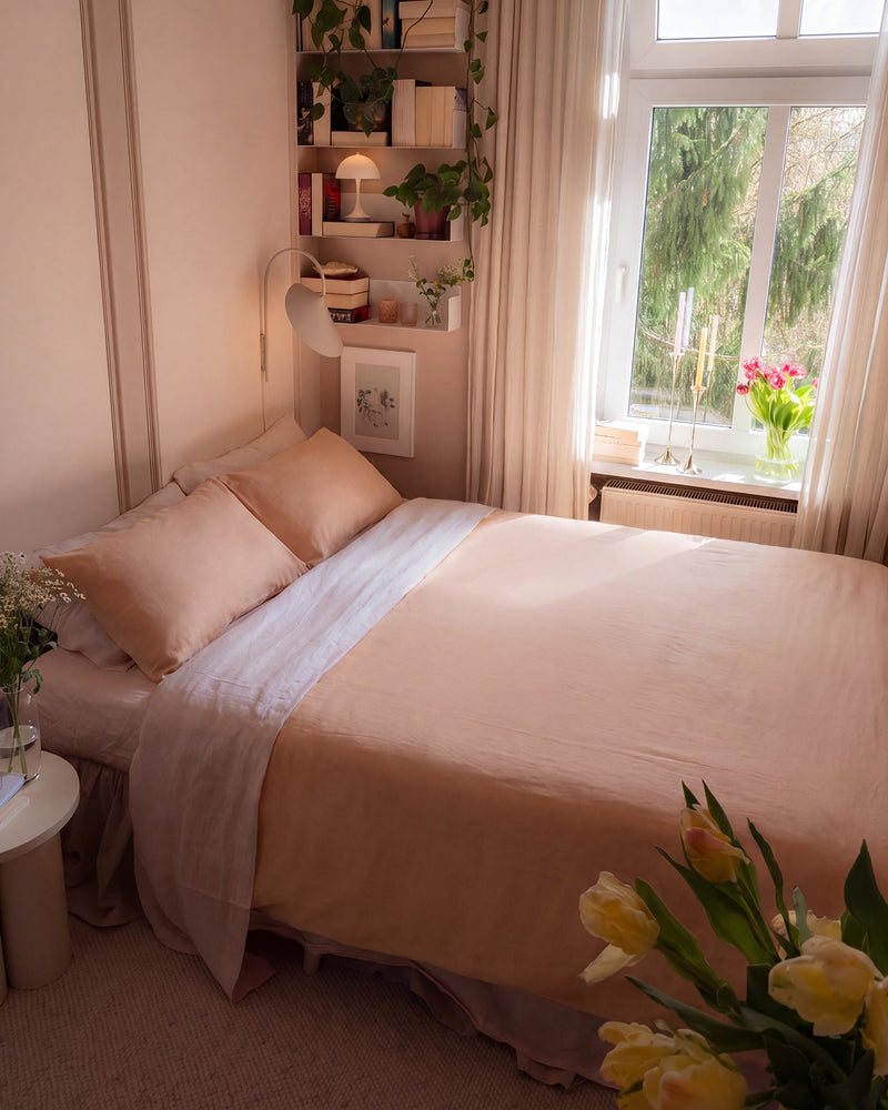 Rosewater 100% French Flax Linen Fitted Sheet